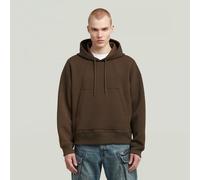 Longpullover G-STAR "Loose Hoodie Sweater", Herren, Gr. S, deep braun, Obermaterial: 64% Polyester, 32% Baumwolle, 4% Elasthan, Pullover Longpullover (46663241-S) deep braun
