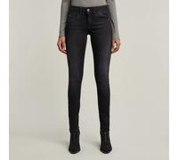 G-Star RAW Lynn Mid Skinny Elto Nero Black Superstretch - Jeans für Damen - Grau - Größe 25/28