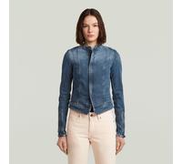 Jeansjacke G-STAR "Lynn Zip Grip Slim Jacke", Damen, Gr. L, antique faded glacier, Obermaterial: 1% Elasthan, Jacken Jeansjacke (63304219-L) antique faded glacier