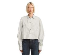Langarmshirt G-STAR "Macro Balloon Shirt", Damen, Gr. L, schwarz olive bold stripe, Obermaterial: 100% Baumwolle, Shirts Langarmshirt (48182415-L) schwarz olive bold stripe