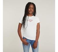 G-STAR Mädchen T-Shirt Originals Weiß 14 Buff D24973-01-1358-14