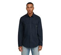 Langarmshirt G-STAR "Marine Slim Hemd", Damen, Gr. M, mazarine blau, Obermaterial: 97% Baumwolle, 3% Elasthan, Shirts Langarmshirt (95001264-M) mazarine blau