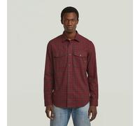 Langarmshirt G-STAR "Marine Slim Hemd", Herren, Gr. M, baron chibi check, Obermaterial: 100% Baumwolle, Shirts Langarmshirt (28651320-M)