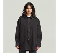 Langarmshirt G-STAR "Maxi-Hemd", Damen, Gr. S, worn in oyster shell laserot pinstripe, Obermaterial: 37% Baumwolle, Shirts Langarmshirt (91659911-S) worn in oyster shell laserot pinstripe