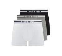 Boxershorts G-STAR "ACRE, 3 PACK TRUNKS", Herren, Gr. L, 3 Stk., schwarz, grau marl, hellweiß, Jersey, Obermaterial: 95% Baumwolle, 5% Elasthan, unifarben, eng, Unterhosen, mit Logo-Bund (44892462-L) 