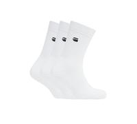 Socken G-STAR "CLAY, 3 PACK SPORTS SOCKS", Damen, Gr. 44-47, hellweiß, Baumwollmischung, unifarben, Socken Socken, unifarben, mit Labelstickerei (92776368-44) hellweiß