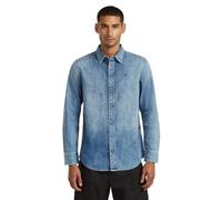 G-STAR Men's Clean Slim Shirt ls, Size: XXL, Color Blue