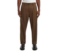G-STAR Men's Pleated Chino Relaxed Tapered Pants, Mehrfarben (Desert Palm/deep Brown hb D24543-D731-H616), 34W x 32L