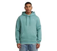 Longpullover G-STAR "Premium Core Hoodie Sweater", Herren, Gr. L, mineral blau, Obermaterial: 55% Baumwolle, 45% Polyester, Pullover Longpullover (21334118-L)