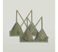 G-STAR Mesh Triangle Bralette 2er-Pack Grün XXL OIL GREEN D29446-01-J173-XXL