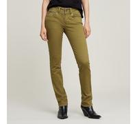 Chinohose G-STAR "Midge Slim Straight Chino", Damen, Gr. 26, Länge 30, ensis grün gd, Obermaterial: 97% Baumwolle, 3% Elasthan, Hosen Chinohose (20802446-26) ensis grün gd