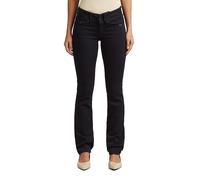 5-Pocket-Jeans G-STAR "Midge Slim Straight Jeans", Damen, Gr. 25, Länge 28, pitch schwarz, Obermaterial: 66% Baumwolle, 26% Baumwolle, 7% Elastomultiester, 1% Elasthan, Jeans 5-Pocket-Jeans (96393031-