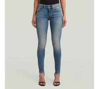 G-Star RAW Skinny-fit-Jeans Midge Zip Mid Skinny, mit Reißverschluss-Taschen hinten 26, Länge 30 blau Damen Röhrenjeans Jeans 26, Länge 30 blue, washed
