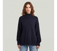 G-Star Damen Strickpullover Milano – mit hohem Kragen – Dunkelblau Größe M D27249-D631-3873-M