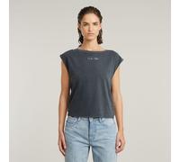 G-star Mini G-script Logo Overdyed ärmelloses T-shirt S Petrol Gd