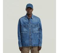 G-STAR Mosa Overshirt Dunkelblau L worn in waterways D26462-D788-H127-L