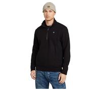 Longpullover G-STAR "Nifous Half Zip Sweater", Damen, Gr. XS, dk schwarz, Obermaterial: 58% Baumwolle, 42% Polyester, Pullover Longpullover (94764567-XS)