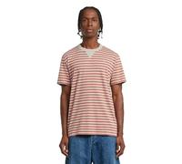 T-Shirt G-STAR "Nifous Stripe T-Shirt", Damen, Gr. XS, dk brick, etruscan rot stripe, Obermaterial: 100% Baumwolle, Shirts T-Shirt (56872721-XS) dk brick, etruscan rot stripe