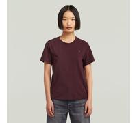 T-Shirt G-STAR "Nifous", Damen, Gr. S (36), braun (maroon), Single Jersey, Obermaterial: 100% Baumwolle, unifarben, regular fit, Rundhals, Shirts, mit kleiner Logo-Stickerei (78271462-S) maroon