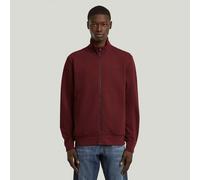 Strickpullover G-STAR "Nifous Zip Thru Sweatshirt", Herren, Gr. XXL, port rot, Obermaterial: 58% Baumwolle, 42% Polyester, Pullover Strickpullover (99645827-XXL) port rot