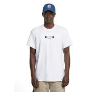 T-Shirt G-STAR "Old Skool Logo", Herren, Gr. S, weiß, Jersey, Obermaterial: 100% Baumwolle, bedruckt, casual, regular fit, Rundhals, Kurzarm, Shirts, mit Frontprint (94624561-S) weiß