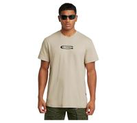 G-Star Raw T-Shirt mit Label-Print in Beige, Größe M