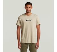 G-STAR Old Skool Logo T-Shirt Beige XS dark brick D25967-C812-1214-XS