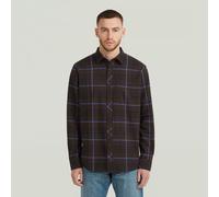 Langarmshirt G-STAR "One Pocket Regular Hemd", Damen, Gr. L, ganache varsity check, Obermaterial: 70% Baumwolle, 30% Baumwolle, Shirts Langarmshirt (57647332-L) ganache varsity check