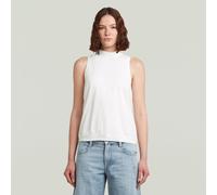 T-Shirt G-STAR "Open Back Knit Tanktop", Damen, Gr. XS, lt chalk, Obermaterial: 100% Baumwolle, Shirts T-Shirt (29414737-XS) lt chalk
