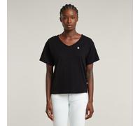 G-star Open Relaxed Kurzarm-t-shirt Mit V-ausschnitt 2XS Dark Black