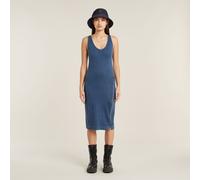 G-STAR Overdyed Asymmetric Zip Kleid Mittelblau S mid blue gd D26593-E040-H362-S