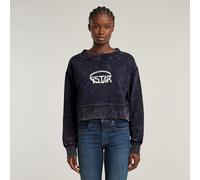 G-STAR Overdyed Cropped Logo Loose Sweatshirt Dunkelblau S osaka blue gd D26655-D249-H193-S
