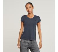 G-Star Kurzarm-T-Shirt Eyben Slim 2.0 Overdyed V-Ausschnitt Osaka Blau Größe S