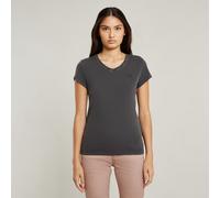 G-Star V-Shirt Eyben – V-Ausschnitt, Slim Fit, 100% Baumwolle – Damen Gr. L Schwarz (dk schwarz gd)