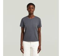 T-Shirt G-STAR "Front Seam", Damen, Gr. XS (34), grau (india ink), Single Jersey, Obermaterial: 100% Baumwolle, casual, regular fit, Rundhals, Kurzarm, Shirts (11063000-XS) india ink