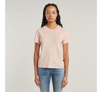 T-Shirt G-STAR "Front Seam", Damen, Gr. S (36), liquid pink gd, Single Jersey, Obermaterial: 100% Baumwolle, casual, regular fit, Rundhals, Kurzarm, Shirts (33343424-S) liquid pink gd