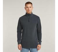 T-Shirt G-STAR "Overdyed Half Zip Tweeter", Damen, Gr. XS, salute gd, Obermaterial: 100% Baumwolle, Shirts T-Shirt (81846244-XS) salute gd
