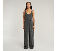 Jumpsuit G-STAR "Overdyed Utility Loose Jumpsuit", Damen, Gr. S, Normalgrößen, dk schwarz gd, Obermaterial: 100% Baumwolle, Overalls Jumpsuit (87200513-S) dk schwarz gd