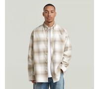 G-STAR Oversized Button Down Shirt Beige XL whitebait/dk brick check D30976-E857-J631-XL