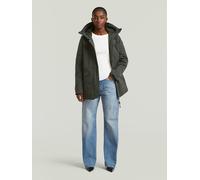 Parka G-STAR "Vodan 2.0 Short Jacke", Damen, Gr. S, asfalt, Obermaterial: 54% Elastomultiester, 46% Polyester, Jacken Parka (67890245-S) asfalt