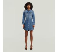 G-STAR Pitched Hem Shirt Kleid Mittelblau XXS faded cliffside blue D27935-E205-G326-XXS