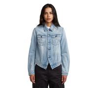 Jeansjacke G-STAR "Pitched Hem Slim Jacke", Damen, Gr. S, sun faded cloudburst, Obermaterial: 95% Baumwolle, 5% Baumwolle, Jacken Jeansjacke (13882851-S) sun faded cloudburst