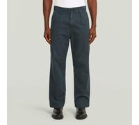 Chinohose G-STAR "Pleated Chino Relaxed", Herren, Gr. 28, Länge 30, salute gd, Obermaterial: 70% Baumwolle, 30% Baumwolle, Hosen Chinohose (81894126-28)