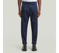 Chinohose G-STAR "Pleated Chino Relaxed Tapered", Herren, Gr. 31, Länge 30, salute, Obermaterial: 75% Polyester, 25% Elastomultiester, Hosen Chinohose (35494247-31) salute
