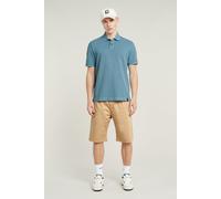 Chinoshorts G-STAR "Pleated Chino Shorts", Herren, Gr. 38, Normalgrößen, lion gd, Obermaterial: 72% Baumwolle, 28% Leinen, Hosen Chinoshorts (90597402-38) lion gd
