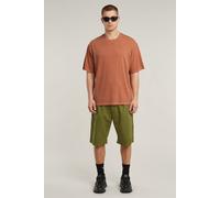 Chinoshorts G-STAR "Pleated Chino Shorts", Herren, Gr. 33, Normalgrößen, mayfly gd, Obermaterial: 72% Baumwolle, 28% Leinen, Hosen Chinoshorts (44613167-33) mayfly gd