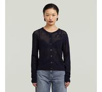 G-STAR Pointelle-Cardi-Strick Dunkelblau S osaka blue D27248-B754-3873-S