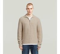 G-STAR Polo Collar Half Zip Knit Beige S dark brick D26740-D754-1214-S