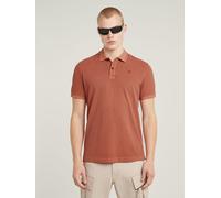 Poloshirt G-STAR "Dunda Overdyed Slim Poloshirt", Damen, Gr. S, etruscan rot gd, Obermaterial: 95% Baumwolle, 5% Elasthan, Shirts (71978236-S) etruscan rot gd