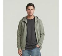 Longpullover G-STAR "Premium Core Hooded Zip Sweater", Herren, Gr. XS, lt orphus, Obermaterial: 55% Baumwolle, 45% Polyester, Pullover Longpullover (25647316-XS) lt orphus